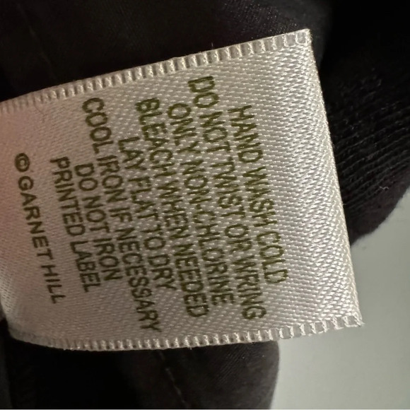 GARNET HILL Black Cotton and Silk High Low Tank Top Size Small - Picture 5 of 5